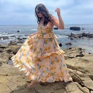 Anthropologie Floral Maxi Dress